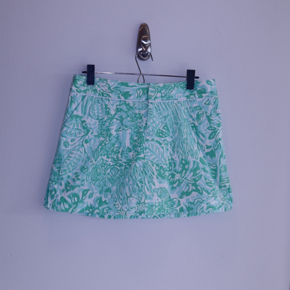 Lilly Pulitzer Light Blue and Green Skirt / Skort